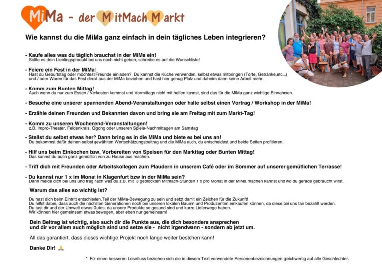 Wie kannst du die MiMa ganz einfach in dein tägliches Leben integrieren?